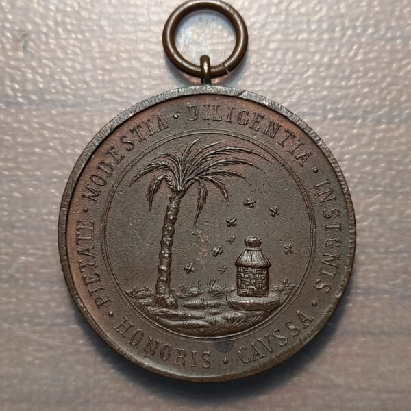 ESPAÑA VALENCIA MEDALLA COLEGIO JESUITA SAN JOSE HONORIS CAUSA BRONCE 44x34mm