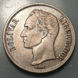 VENEZUELA 1 BOLIVAR 1954 MBC+