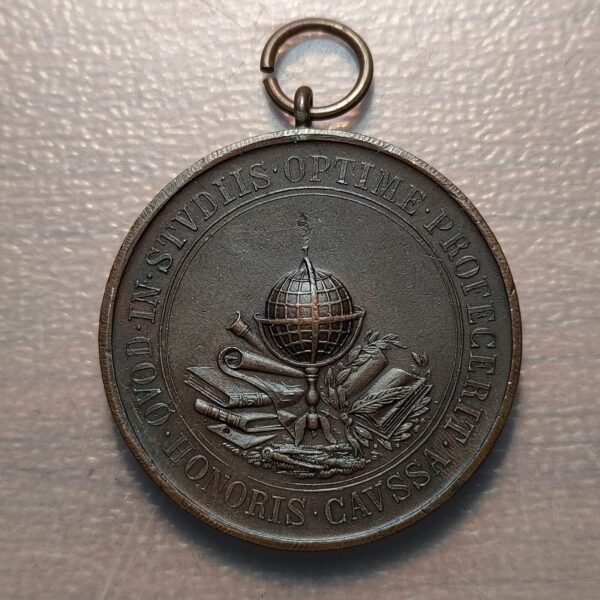 ESPAÑA VALENCIA MEDALLA COLEGIO JESUITA SAN JOSE HONORIS CAUSA BRONCE 44x34mm