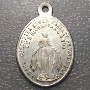 MEDALLA RELIGIOSA INMACULADA CONCEPCION ANAGRAMA SAGRADO CORAZON JESUS Y MARIA