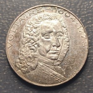 FRANCIA MEDALLA PLATA VOLTAIRE 27mm 9,32g