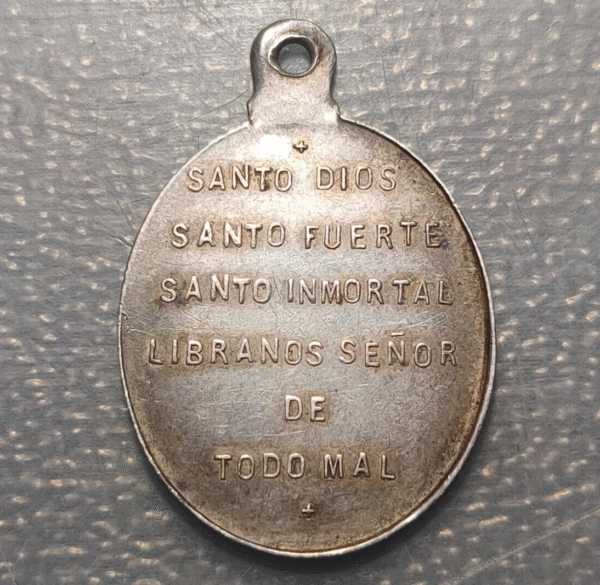 MEDALLA RELIGIOSA ESPULGA FRANTOLI LA SANTISIMA TRINIDAD SANTO DIOS SANTO FUERTE - Imagen 2