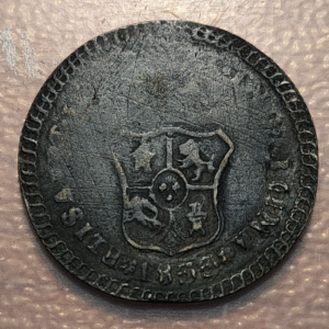 ESPAÑA JEREZ DE LA FRONTERA ISABEL II MEDALLA PROCLAMACION 1833 3g 24mm