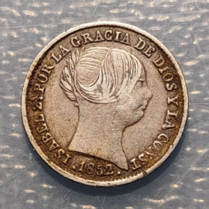 ESPAÑA SEVILLA ISABEL II 1 REAL 1852 MBC