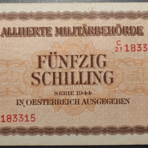 AUSTRIA MILITAR OCCUPATION 50 SCHILLING 1944 P109 MBC
