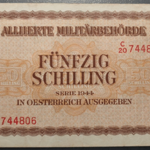 AUSTRIA MILITAR OCCUPATION 50 SCHILLING 1944 P109 MBC