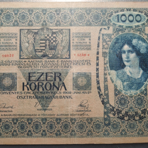 AUSTRIA HUNGARY HUNGRIA 1000 KRONEN 02/01/1902 (1919) P58 MBC-/MBC SCARCE ESCASA