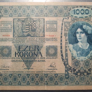 AUSTRIA HUNGARY HUNGRIA 1000 KRONEN 02/01/1902 (1919) "ECHT" P58 BC+/MBC- SCARCE