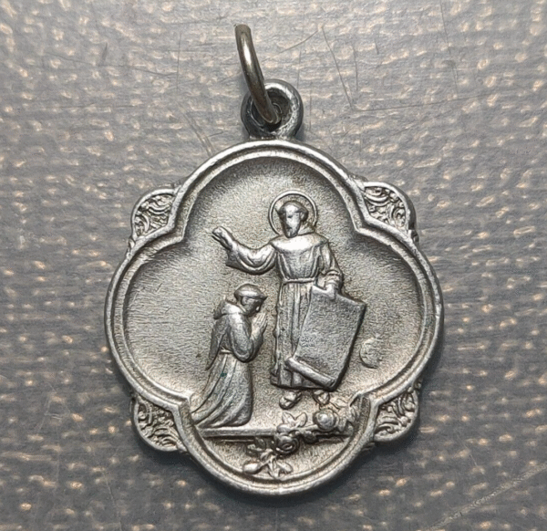 MEDALLA RELIGIOSA SAN FRANCISCO DE ASIS BENDICION DE SAN FRANCISCO ALUMINIO