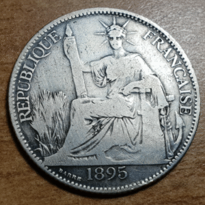 FRECH INDOCHINA INDOCHINE 20 CENTIME 1895 A SCARCE RARE