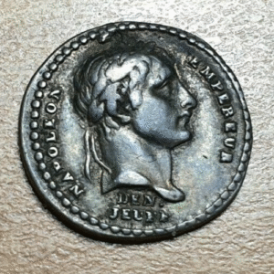 FRANCE NAPOLEON BONAPARTE SILVER CORONATION MEDAL (1804) FRIMAIRE YEAR XIII 13mm