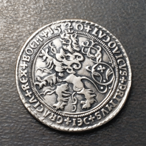 MODERN STRIKE 1967 OF BOHEMIAN THALER 1520 42 mm 25,86 g SILVER RESTRIKE