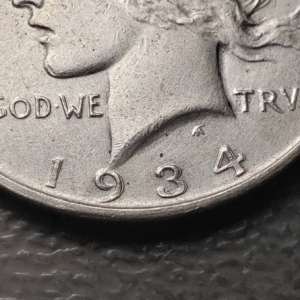 USA UNITED STATES PEACE DOLLAR 1934 D DOUBLE STRIKE DATE