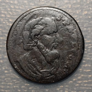 ESTADOS PAPALES PONTIFICIO VATICANO BENEDICTO XIV ROMA QUATTRINO ANNO III