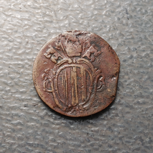 ESTADOS PAPALES PONTIFICIO VATICANO BENEDICTO XIV FERRARA QUATTRINO 1748