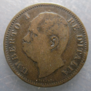 ITALIA REINO UMBERTO I 5 CENTESIMI 1895 R ESCASA