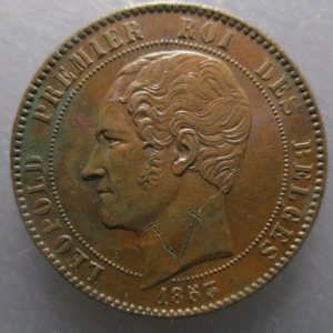BELGICA BELGIUM LEOPOLDO I 10 CENTIMES 22-23 AGOSTO 1853 BODA DUQUES BRABANTE