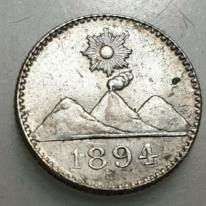 GUATEMALA 1/4 REAL 1894 H KM-162 EBC+