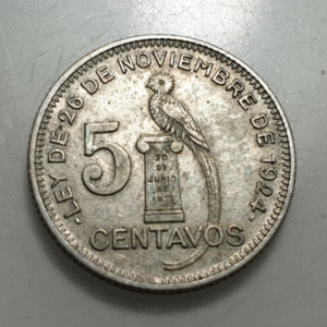 GUATEMALA 5 CENTAVOS 1937 KM-238.2 MBC+