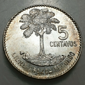 GUATEMALA 5 CENTAVOS 1960 KM-261 SC UNC