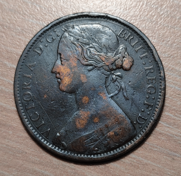GREAT BRITAIN GRAN BRETAÑA VICTORIA 1 PENNY 1862 MBC