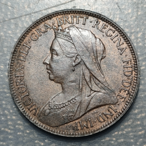GREAT BRITAIN GRAN BRETAÑA VICTORIA 1/2 PENNY 1898 EBC BRILLO ORIGINAL BRIGHT