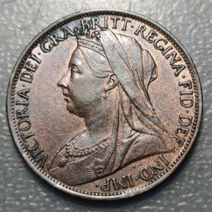 GREAT BRITAIN GRAN BRETAÑA VICTORIA 1 PENNY 1899 MBC+