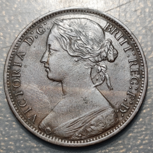 GREAT BRITAIN GRAN BRETAÑA VICTORIA 1 PENNY 1867