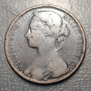 GREAT BRITAIN GRAN BRETAÑA VICTORIA 1 PENNY 1876 H BC/BC+