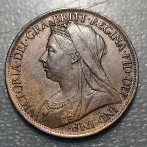 GREAT BRITAIN GRAN BRETAÑA VICTORIA 1 PENNY 1896 EBC/EBC+