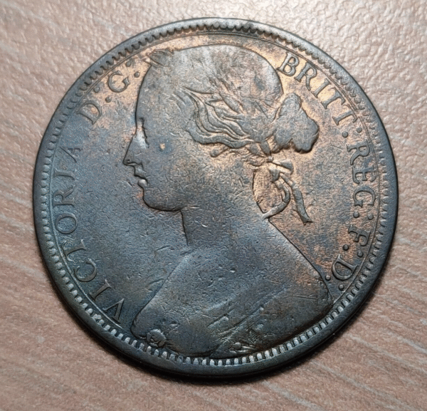GREAT BRITAIN GRAN BRETAÑA VICTORIA 1 PENNY 1873 MBC