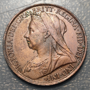 GREAT BRITAIN GRAN BRETAÑA VICTORIA 1 PENNY 1896 EBC-