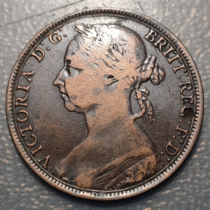 GREAT BRITAIN GRAN BRETAÑA VICTORIA 1 PENNY 1891 MBC-