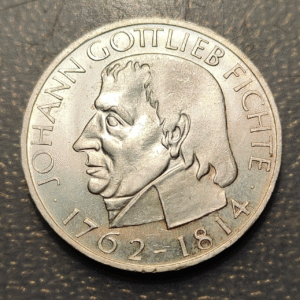 ALEMANIA GERMANY 5 MARK 5 MARCOS 1964 J JOHAN GOTTLIEB FICHTE SC UNC