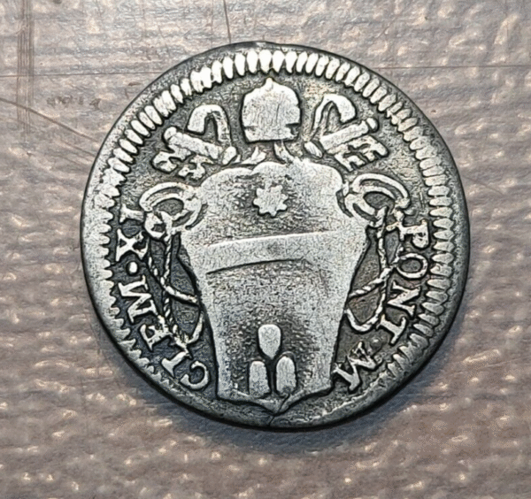 ESTADOS PAPALES VATICANO CLEMENTE XI (1700-1721) 1/2 GROSSO S/F MUNTONI 160