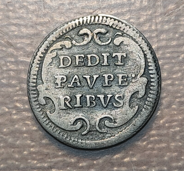ESTADOS PAPALES VATICANO CLEMENTE XI (1700-1721) 1/2 GROSSO S/F MUNTONI 160 - Imagen 2