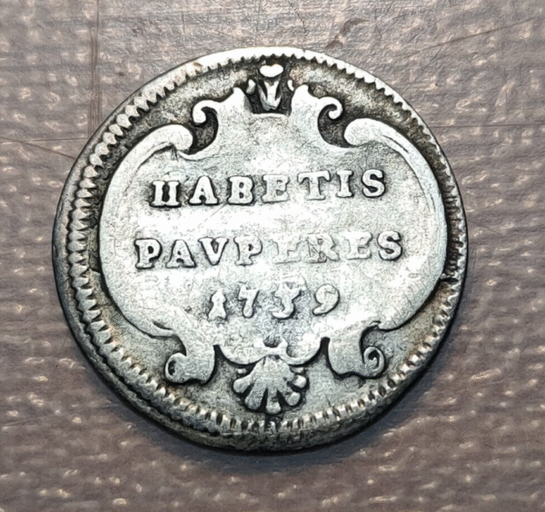 ESTADOS PAPALES CLEMENTE XII (1730-1740) GROSSO 1739 ANNO IX - Imagen 2