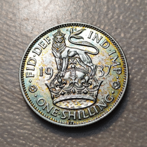 GREAT BRITAIN GRAN BRETAÑA GEORGE VI 1 SHILLING 1937 LEON INGLES EBC/EBC+