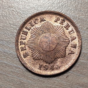 PERU 1 CENTAVO 1946 ORIGINAL LUSTER EBC+ BRILLO ORIGINAL
