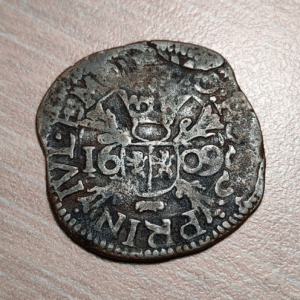 PAISES BAJOS NETHERLANDS OBISPADO CLEVE KLEEF GELDERLAND HUISSEN 2 DUIT 1609 KM7