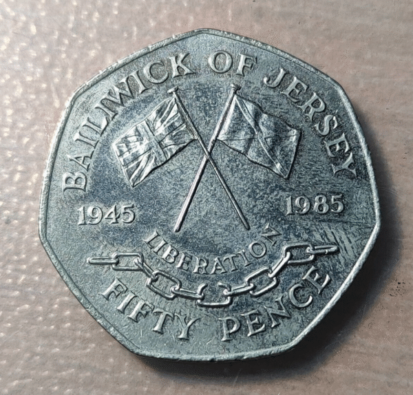JERSEY 50 PENCE 1985 SC- - Imagen 2