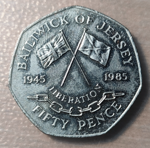 JERSEY 50 PENCE 1985 SC- - Imagen 2