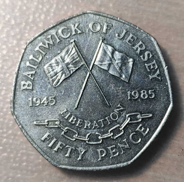 JERSEY 50 PENCE 1985 SC- - Imagen 2