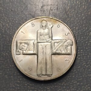 SUIZA SWITZERLAND 5 FRANCOS 5 FRANCS 1863 CONMEMORATIVA  SC-