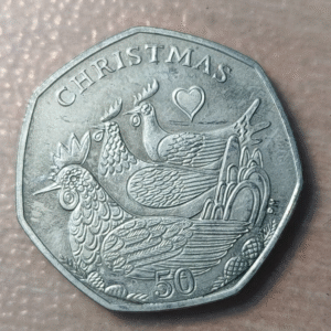 ISLE OF MAN CHRISTMAS NAVIDAD 50 PENCE 2007 SC-/SC
