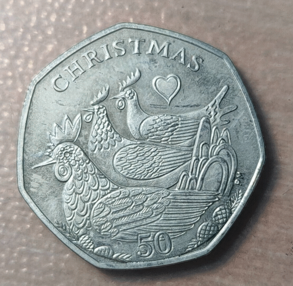 ISLE OF MAN CHRISTMAS NAVIDAD 50 PENCE 2007 SC-/SC