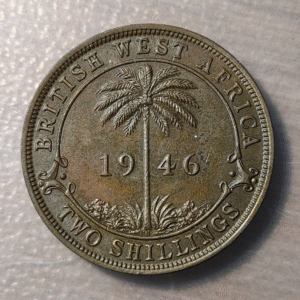 BRITISH WEST AFRICA 2 SHILLING 1946 H KM 24 MBC