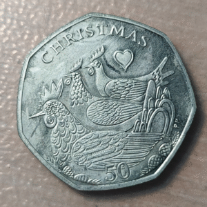 ISLE OF MAN CHRISTMAS NAVIDAD 50 PENCE 2007 SC-/SC