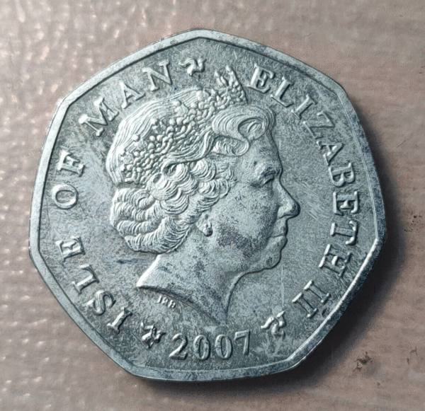 ISLE OF MAN CHRISTMAS NAVIDAD 50 PENCE 2007 SC-/SC - Imagen 2