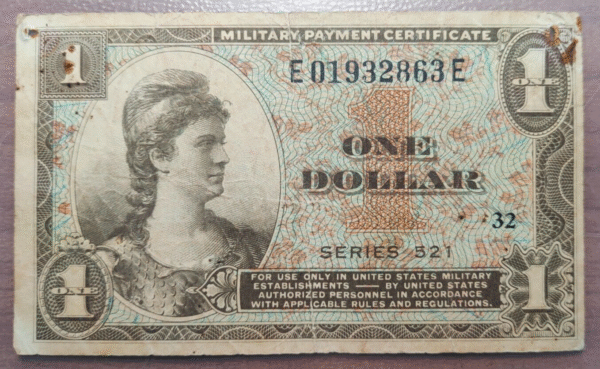 USA UNITED STATES EEUU ESTADOS UNIDOS US ARMY 1 DOLLAR (1954-58) PM 33